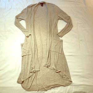 Tan calf length cardigan